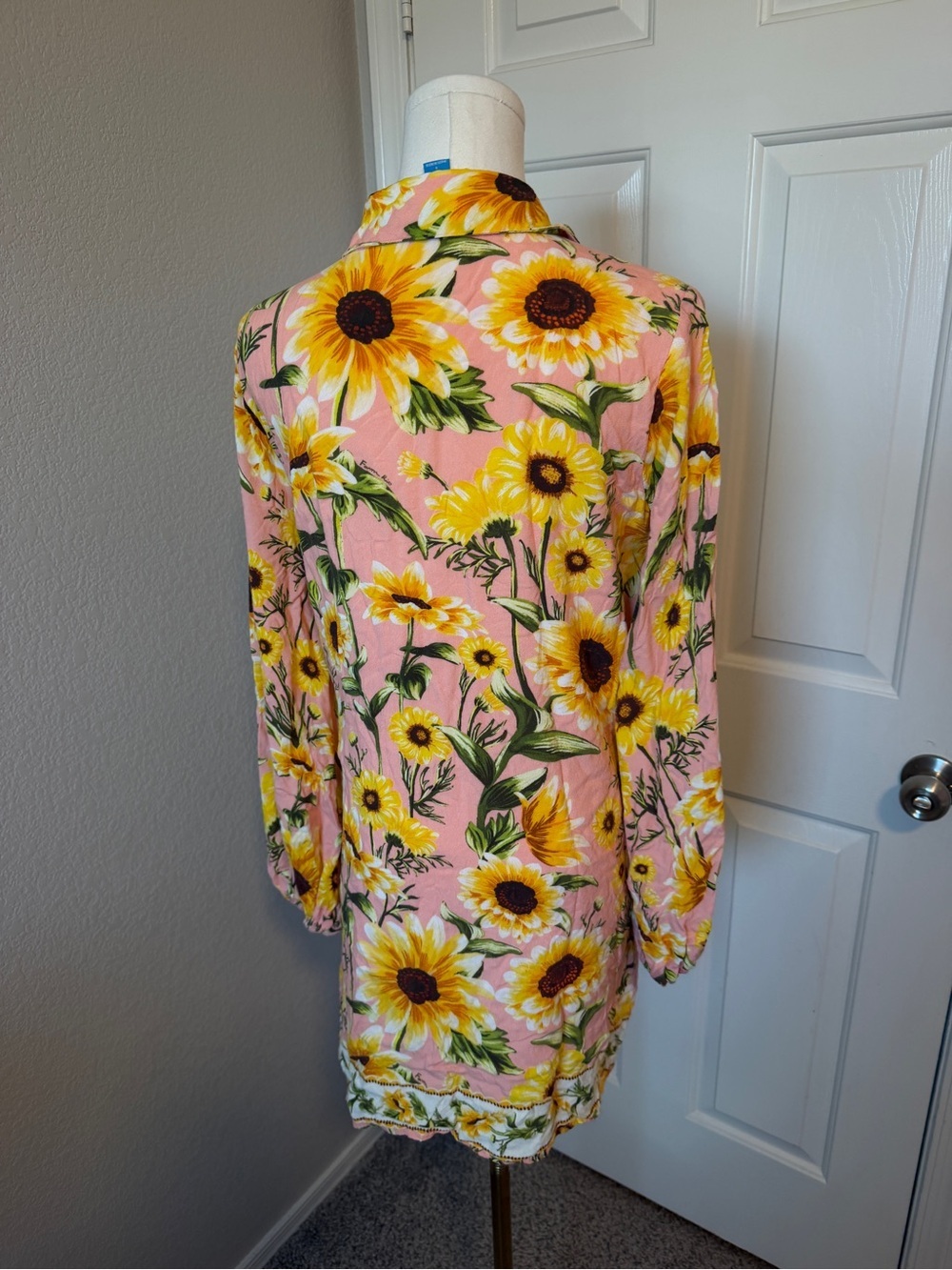 Farm Rio x Anthropologie long sleeve button-front mini dress - Picture 4 of 6